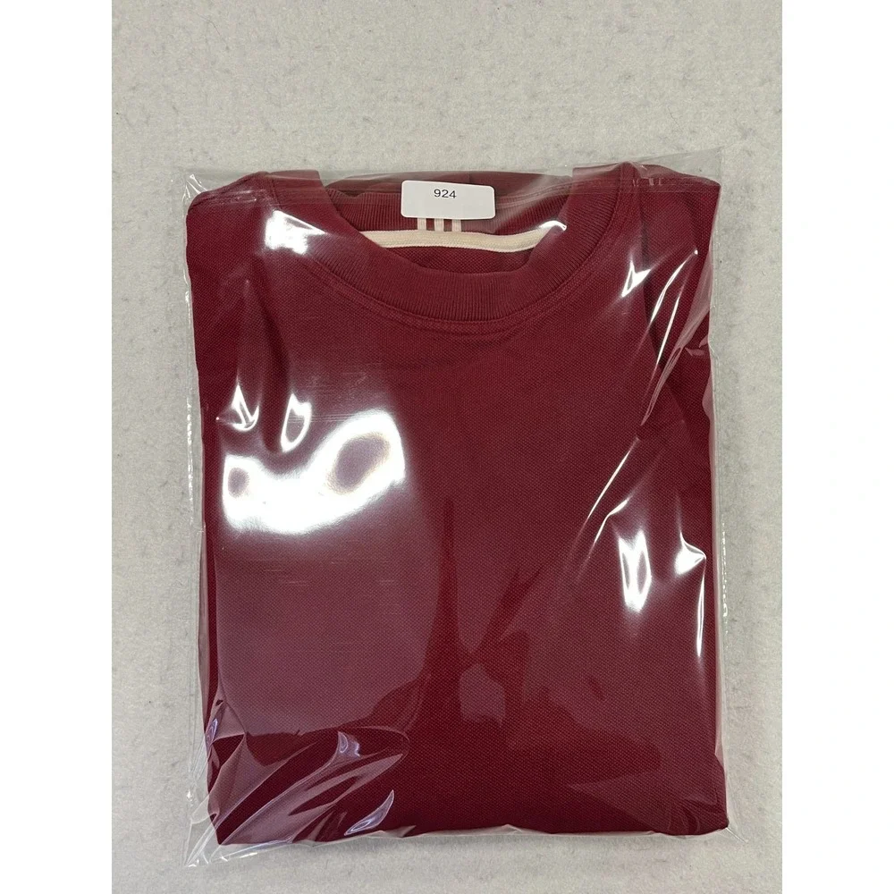 Y2K Adidas Sweatshirt Mens‎ XL Red Crew Neck Logo Fleece Lined Cotton Pullover